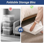 SAILUN 234QT Stackable Storage Bins with Lid, Storage Cabinet 5 Pack White - Image 5