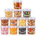 12 Pack 1 Quart Food Storage Containers Plastic Buckets with Lids, Clear by METAPACK