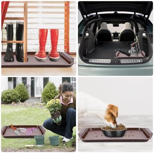 Boot Tray 3 Pack Shoe Mat Plastic Shoe Mat Tray for Garden, Bedroom, Entrance Area, Garage Boot Tray,Blue - Image 3