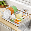 TOOLF Dish Drying Rack for Kitchen Counter,12.4''W x 16.5''L x 7.2'', White by TOOLF