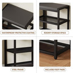 ZHOOGE Small Shoe Bench Shoe Rack Storage Bench Entryway Bench Shoe Shelf with Seat Cushion, Stable Shoe Organizer for Entryway, Living Room, Bench Seat Holds Up to 300 lb, (17"x 10"x 16", L x W x H) - Image 6