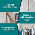 HOLDN’ STORAGE Over The Door Hanger, Single Foldable Rack Organizer, 2 Pack - Image 5