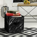 Sorbus 11 x 11 Storage Cubes, Foldable Fabric Bins (4 Pack, Marble Black) - Image 7