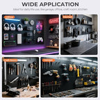 INCLY 70PCS Pegboard Wall Organizer Kit with Metal Panels and 1/4" Hooks - Image 7