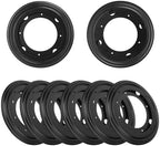 8 Pack 8 Inch Black Round Lazy Susan Turntable Bearing Plate, 5/16inch Thick Rotating Swivel Plate, Turntable Bearing Plate for Serving Food, Kitchen Cabinets & Book Case by Unknown