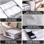 TAILI Under Bed Vacuum Storage Bags for Comforters,41x17.7x6 inch,Ivory - Image 6
