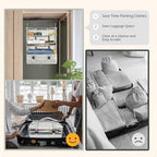 Surblue Hanging Closet Storage Bag Collapsible 3-Shelf Washable Oxford Fabric with 2 Hooks (XL 17.71 * 11.81 * 20in, Light Gray) - Image 5