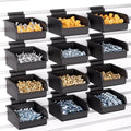 INCLY 12 Pack Slatwall Bins with Hooks, Plastic Slatwall Accessories Bins by INCLY