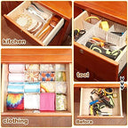 Vesici 80 Pcs Drawer Dividers Adjustable Plastic Organizers Dresser, White - Image 6