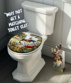 British Fun Toilet Roll Storage & Kitchen Towel Holder Wooden Stand | Thelwell Riding School | Novelty Kitchen & Bathroom Decor & Accessories | A Delightful Equestrian Home Gift for Girls & Women. - Image 4