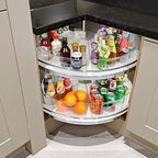 URALFA Lazy Susan Organizer Set of 8, 1/8 Wedge Corner Cabinet Organizer - Image 7