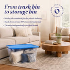 HOMZ Clear Plastic Storage Bin with Secure Latching Blue Lid, 64 Qt, 2 Pack - Image 7