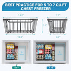 SUNALLY Freezer Organizer Bins, 8 Pack Stackable Pantry Storage Bins, Black - Image 2