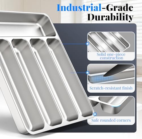 IKOCO 2-Pack Silverware Organizer, Stainless Steel, Dishwasher Safe - Image 6