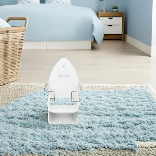 Ironing Board Hanger with Heat Resistant Hooks Wall Mounted White Set - Image 6