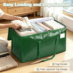12 Pack Heavy Duty Waterproof Moving Bags, Foldable Totes - Image 3