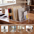 1 PC Scalloped Acrylic Magazine Holder, File Organizer, Standard Style - Image 6