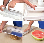 2 Packs Plastic Wrap Cutter Plastic Wrap tastic Easy to Use Food Freshness Wrap Dispenser, Just Pull, Press, Cut, and Wrap Food in Parchment Paper, Aluminum Foil, Cling Wrap, or Your Favorite Material - Image 7