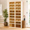 9-Tier Tall Foldable Shoe Rack Set 2 with Wheels, Fits 18 Pairs by Unknown
