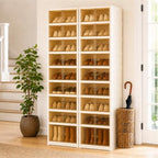 9-Tier Tall Foldable Shoe Rack Set 2 with Wheels, Fits 18 Pairs by Unknown