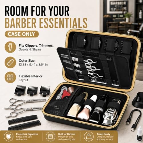 Boobowl Hard Case for Hair Clippers, Barber Tool Organizer for Home&Travel - Image 2