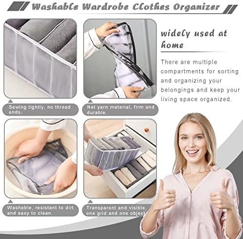 9 Pack Wardrobe Clothes Organizer for Drawers, Underwear Storage Organizer - Image 6