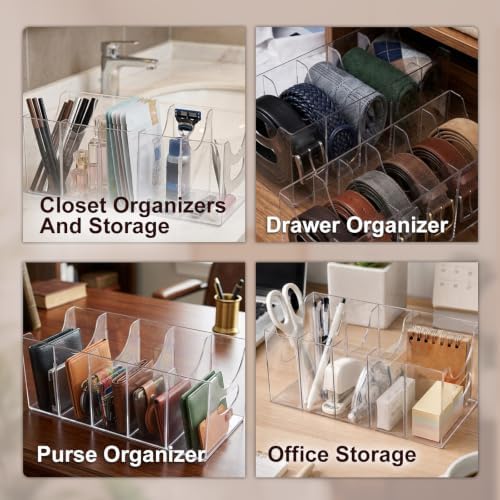 2 Pcs Belt Organizer, with Removable Dividers 5 Compartments - Image 6
