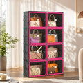 Purse Organizer for Closet, Handbag Storage, Black 4-Tier 8-Cubby by BelleBox