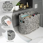 Coeusy Wicker Toilet Paper Storage Basket, Scalloped Basket for Bathroom - Image 6