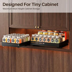 SNTD Pull Out Spice Rack Organizer for Inside Cabinets, Expandable,2-Pack - Image 4