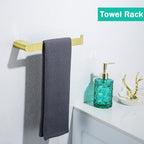 5-Pieces Bathroom Accessories Set, Stainless Steel Bathroom Hardware Set, 23.6 Inch Bath Towel Bar Set, Towel Hooks,Towel Racks for Bathroom Wall Mounted,Brushed Gold,SE96026S-5BG - Image 4