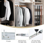Blulu 2 Pcs 13.8'' Sliding Tie Rack Hangers for Closet, 9 Tie Each, Silver - Image 3