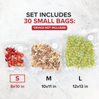 Chef Preserve Reusable Vacuum Sealer Bags for Food - 30 BPA-Free Small (8 x 10 in) Food Storage Bags, Freezer, Microwave - Odor-Resistant, Leak-Proof - Compatible with Chef Preserve Vacuum Sealers - Image 2
