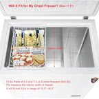 Orgneas 17.5" Chest Freezer Organizer Bins Metal Wire Baskets - Image 2
