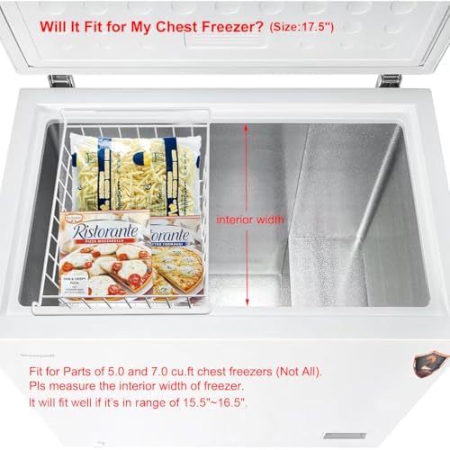Orgneas 17.5" Chest Freezer Organizer Bins Metal Wire Baskets - Image 2