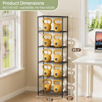 Golpart 6Tier Adjustable Storage Shelves Metal Wire Shelving Standing Shelf - Image 3