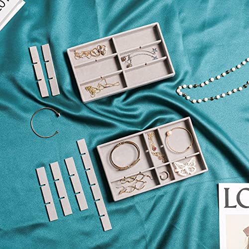 Frebeauty Jewelry Trays for Drawer,Set of 9 Jewelry Organizer and Storage - Image 6