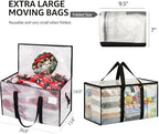Moving Bags Heavy Duty Extra Large, Alternative for Moving Boxes & Moving Supplies,Clear Storage Bins with Lids, Plastic Packing Tote, Storage Bags for Clothes with Handles & Zippers(Clear, 6 Pack) - Image 3