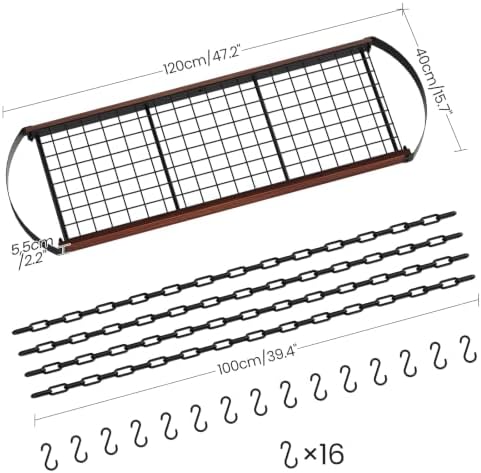 CHOEZON 47'' Hanging Pot Rack, Ceiling Pan Hanger, Pot Holder for Kitchen - Image 4