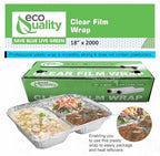 18" x 2000FT Clear Cling PE Food Wrap, Plastic Cling Wrap with Dispenser Cutter Box - BPA Free, Food Safe, Plastic Film Roll, Microwave & Freezer Safe Stretch Wrap for Food Service & Home Use (5) - Image 4