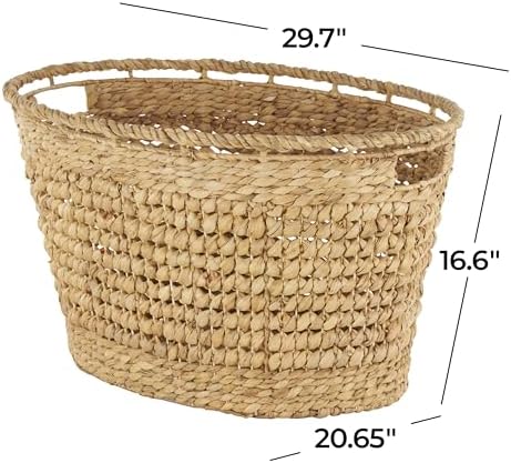 Deco 79 Seagrass Storage Basket, Basket 30" x 21" x 17", Brown - Image 6