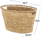 Deco 79 Seagrass Storage Basket, Basket 30" x 21" x 17", Brown - Image 6