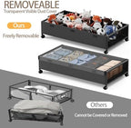 KITHELP Under Bed Storage Containers with Wheels, Underbed Shoe Storage Organizer with Removable Lids, Large Rolling Under Bed Storage Dresser Drawers for Clothes Toys Shoes Blankets - Image 4