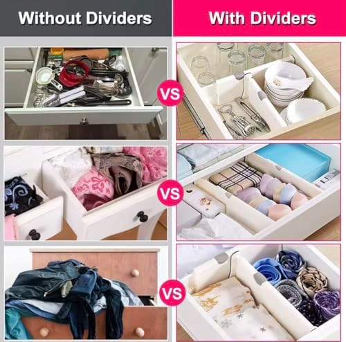 5-Pack Adjustable Drawer Dividers: The Ultimate Clutter-Free Solution - Image 2