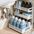 3-Tier Under Sink Organizer, Pull-Out Drawers, 1-Pack White by FimorTinyPony