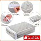Riakrum 30 Pack Clear Zippered Storage Bags, 15x11x4 inches, Vinyl Plastic Sweater Sheet Organizers Storage Bags, PVC, for Clothes, Sheet, Blankets, Fabrics Organizers (Black & White) - Image 3