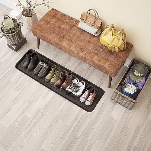 Matace 3 Pack Rubber Extra Large Shoe Tray for Entryway,Long Boot Tray,Slim Boot Mat for Indoor and Outdoor Use,16x55 in, Rectangular (Pack of 3) - Image 6