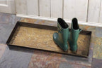 HF by LT Gingko Pattern Metal Boot, 30 x 13 inches, Antique Brass Finish - Image 2
