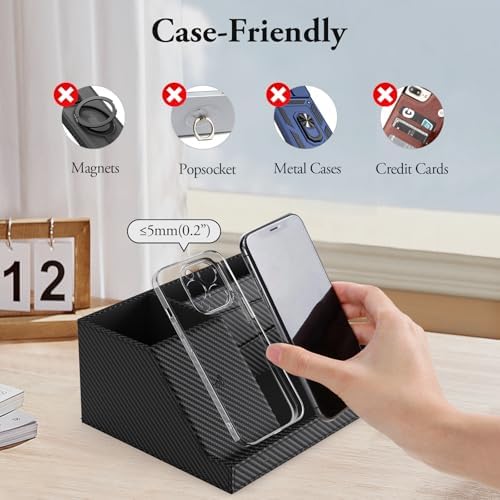Desk Caddy with Fast Wireless Charger,Pen Holder Charging Station Organizer - Image 6