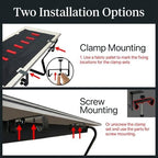 Under Desk Cable Management No Drill – 48" L x 6" W Cord Organizer, Upgraded Silicone Pads (No Scratch), 16 Cable Slots, Washable PE Honeycomb Base, Fits Desks 0–2.1" Thick, Black - Image 6